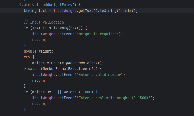 Enhanced: Validation logic