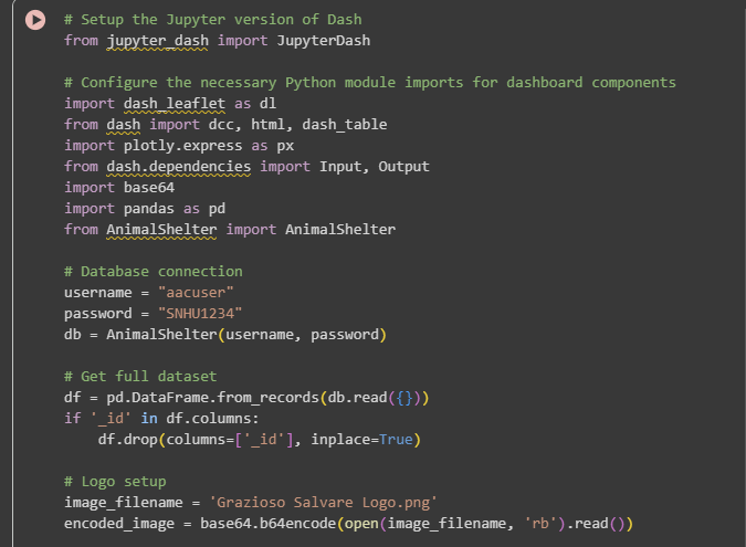 Original Dashboard with Hardcoded Credentials